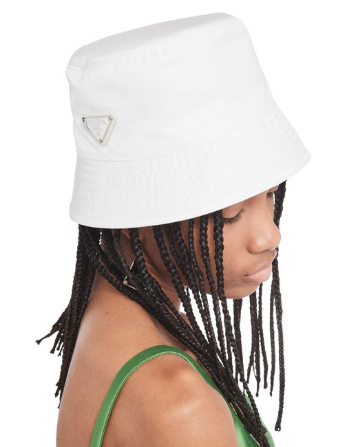 Prada White Re-Nylon Bucket Hat