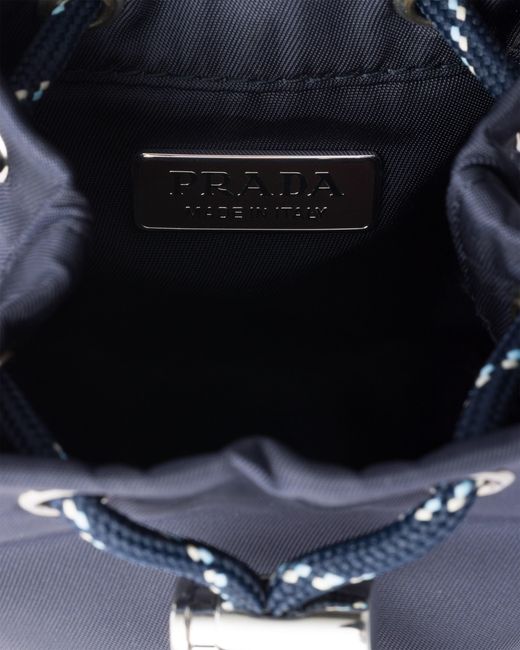Prada Blue Speedrock Re-Nylon Keychain Charm for men