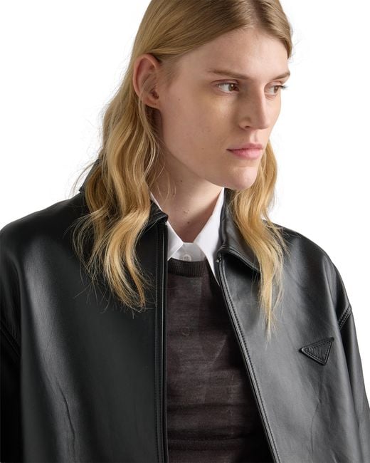 Prada Black Nappa Leather Jacket