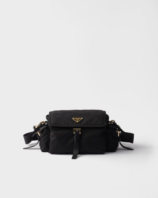 Prada Black Mittelgroße Explore Schultertasche Aus Re-Nylon