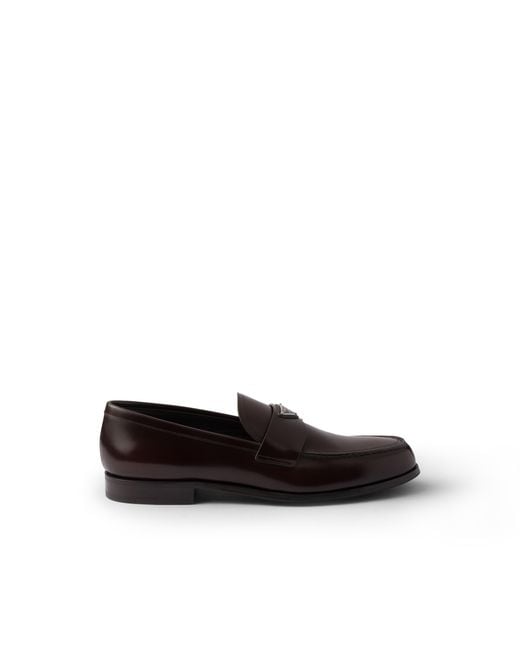 Prada Multicolor Brushed Leather Loafers for men