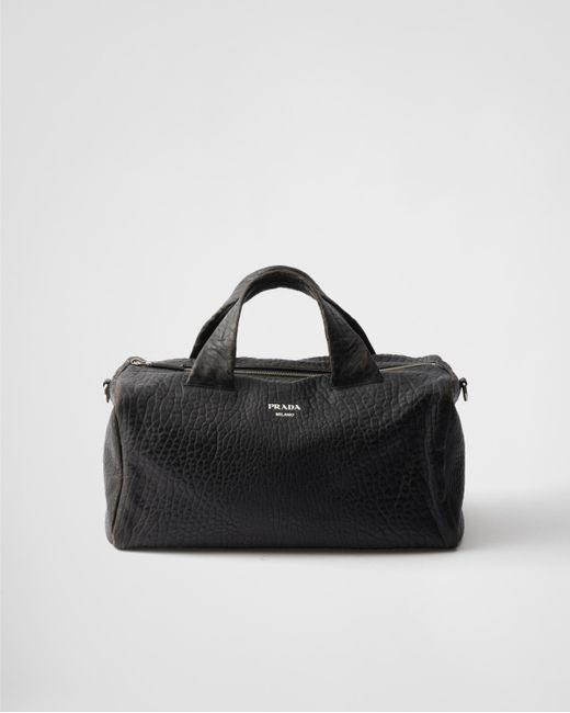 Prada Black Weekender Aus Nappa-Leder