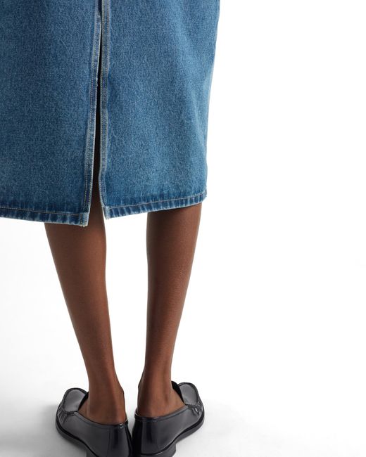 Prada Blue Flared Denim Skirt