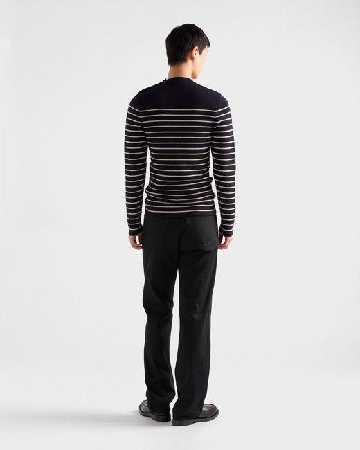 Prada Reguläre Jeans Aus Raw Denim in Black für Herren