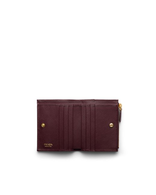 Prada Purple Small Saffiano Leather Wallet