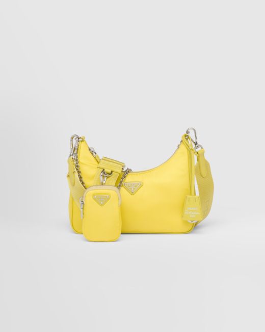 Prada Re-edition 2005 Re-nylon Bag in Yellow | Lyst