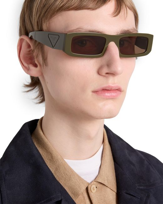 Prada Multicolor Sunglasses With Triangle Logo for men