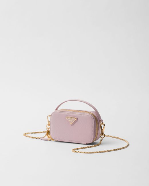 Prada Pink Saffiano Leather Mini-pouch