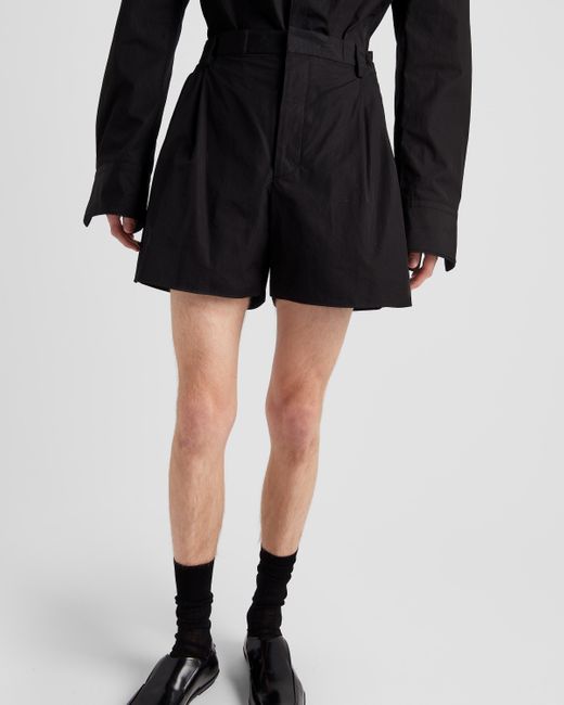 Prada Black Cotton Shorts for men