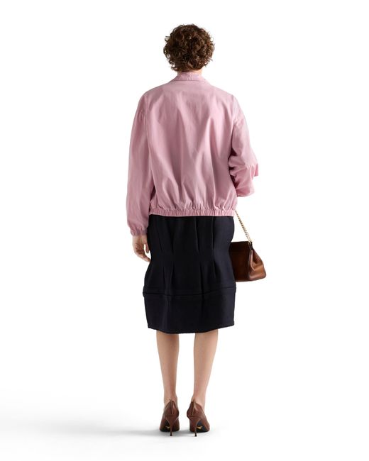 Prada Pink Old Gabardine Blouson Jacket