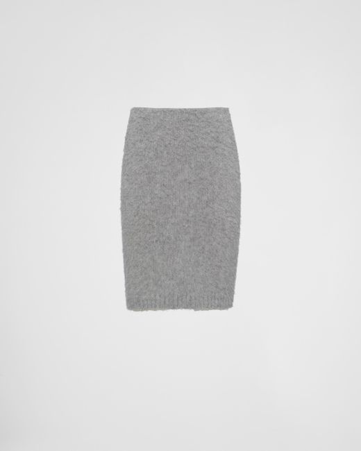 Prada Gray Cashmere Skirt