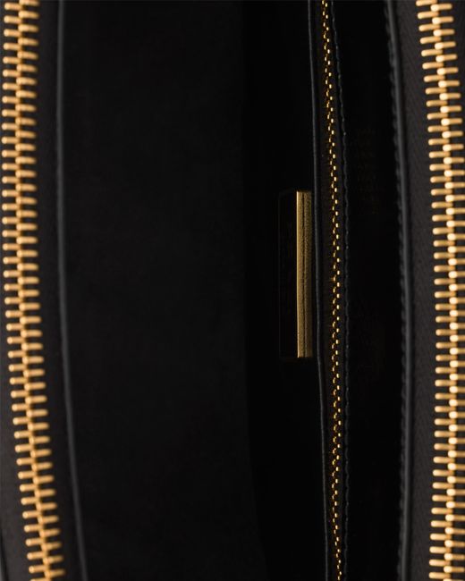 Prada Black Galleria Small Patent Saffiano Leather Bag