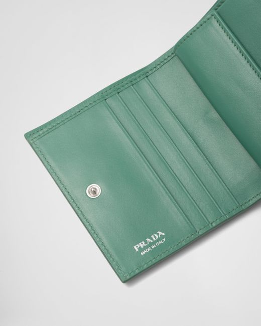 Prada Green Small Leather Wallet