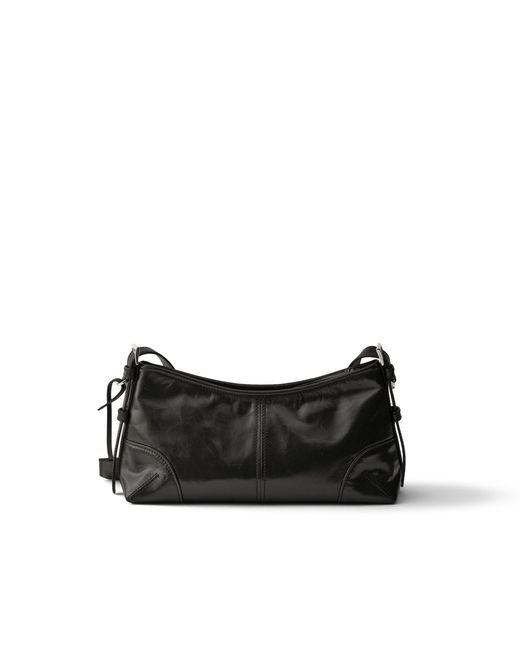 Prada Black Aimèe Medium Leather Shoulder Bag