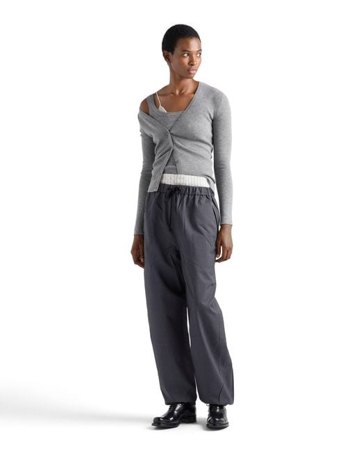 Prada Blue Light Mohair Joggers