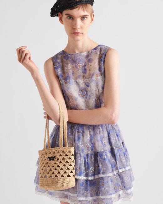 Prada Blue Nylonette Mini-Dress