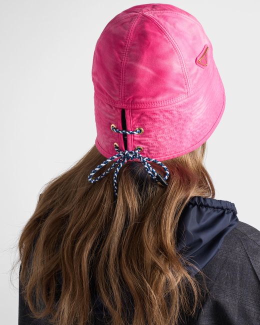 Chapeau En Coton Prada en coloris Pink