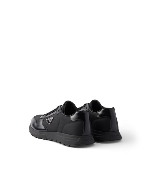 Sneakers Prax 01 En Cuir Brossé Et Re-Nylon, Homme, Taille Prada pour homme en coloris Black