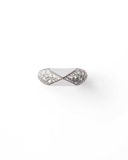 Prada White Eternal Ring