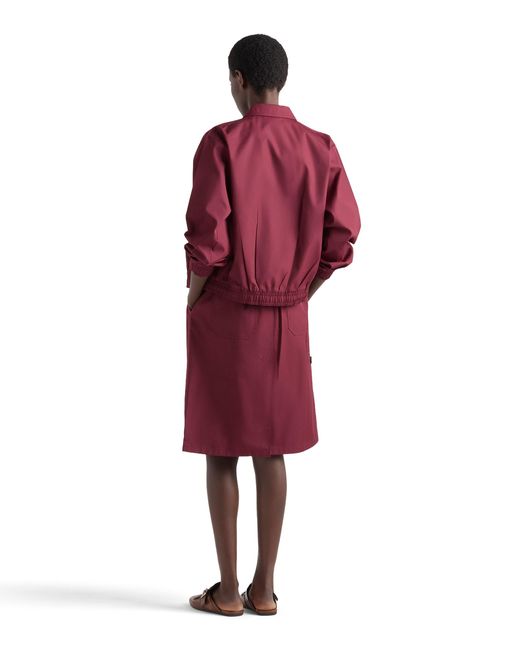 Prada Red Poplin Jacket, Garnet