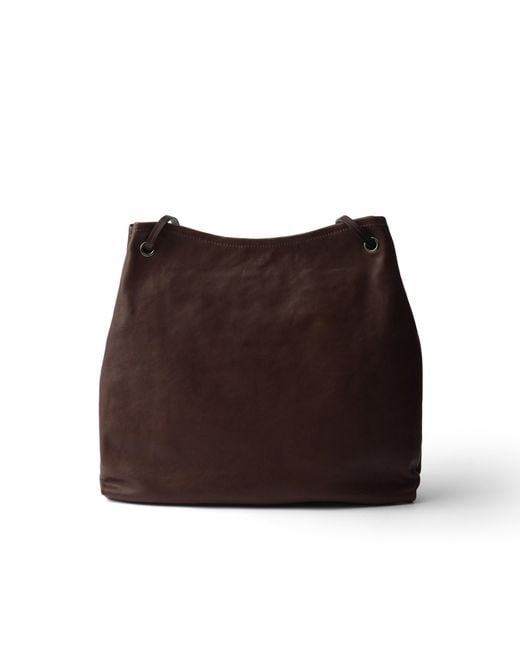 Prada Brown Route Large Leather Bag