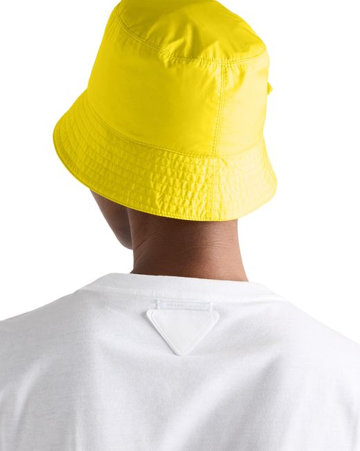 Prada Yellow Foldable Re-Nylon Bucket Hat