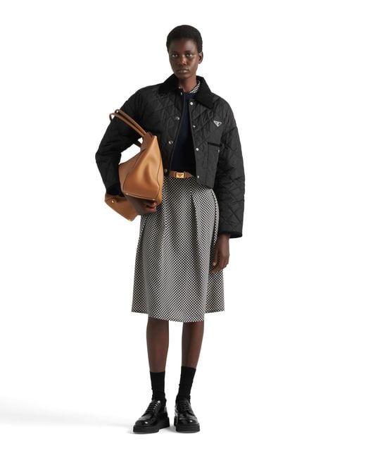 Prada Black Light Re-Nylon Cropped Jacket