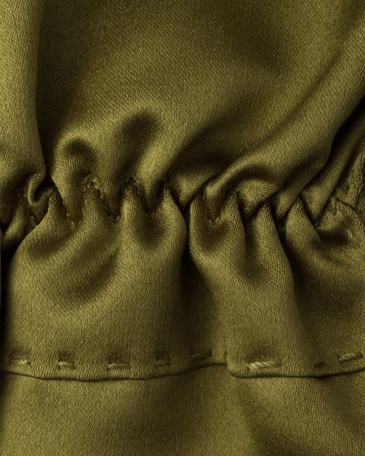 Prada Green Satin Gloves, Size 6,5