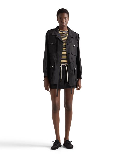 Prada Black Garment-Dyed Kid Mohair Jacket