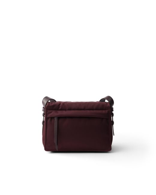 Prada Purple Traveller Small Padded Re-Nylon Shoulder Bag