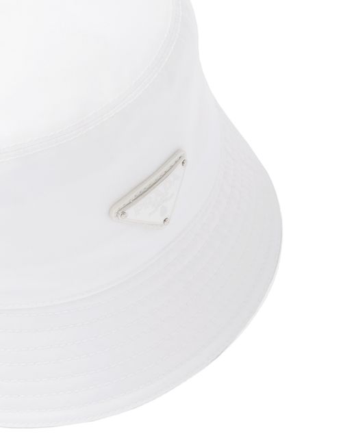 Prada White Re-Nylon Bucket Hat