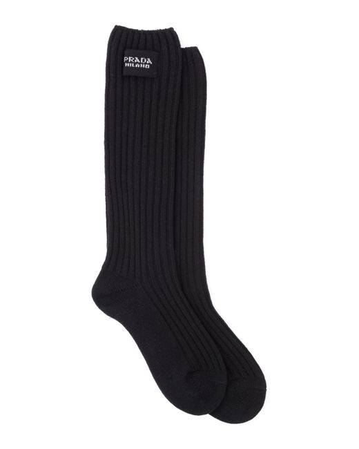 Prada Black Wool And Cashmere Socks