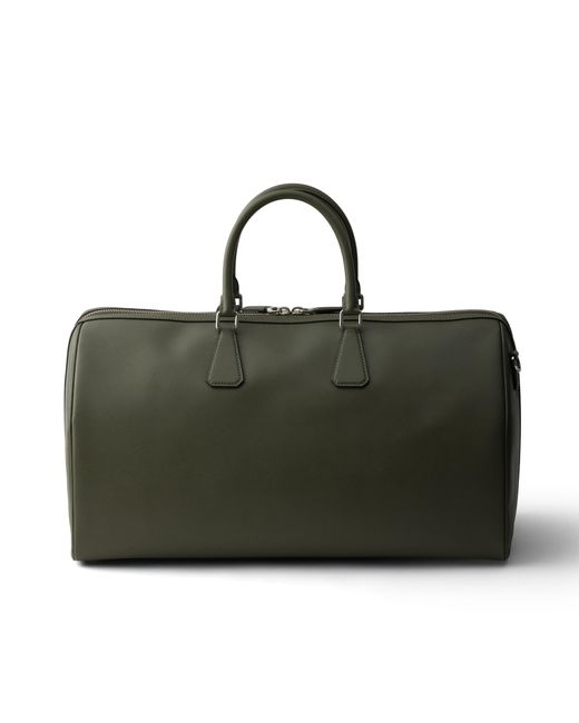 Prada Black Saffiano Leather Travel Bag, Loden