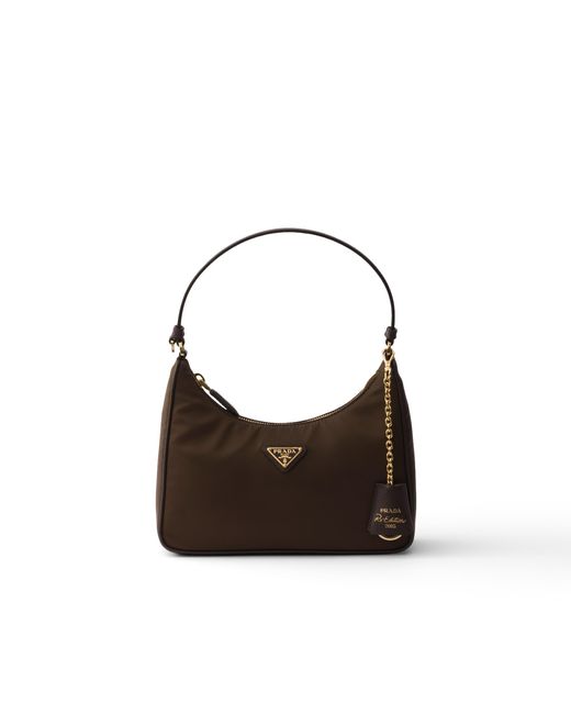 Prada White Re-Edition 2005 Re-Nylon And Saffiano Mini Bag