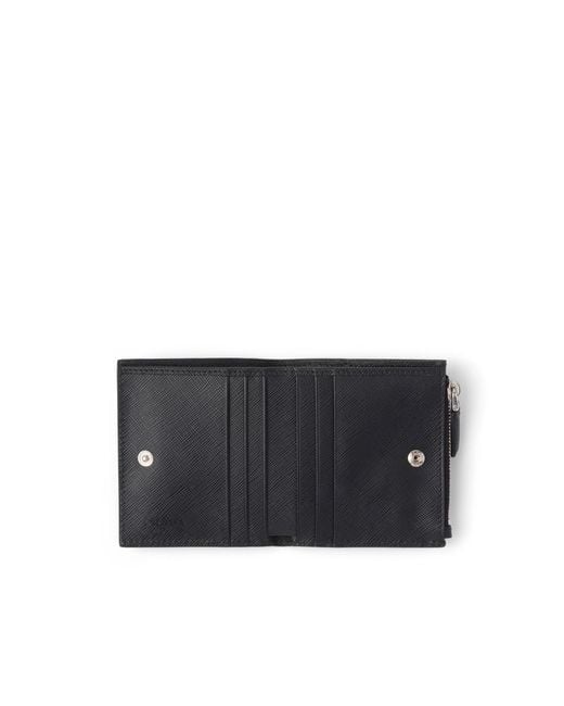 Prada White Small Saffiano Leather Wallet for men