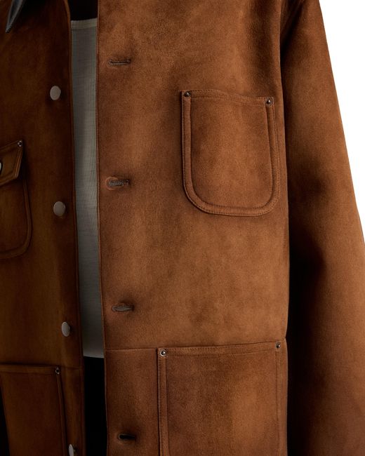 Prada Brown Suede Caban Jacket for men