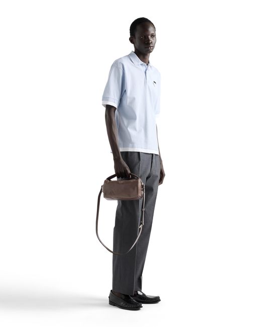 Prada Brown Leather Shoulder Bag for men