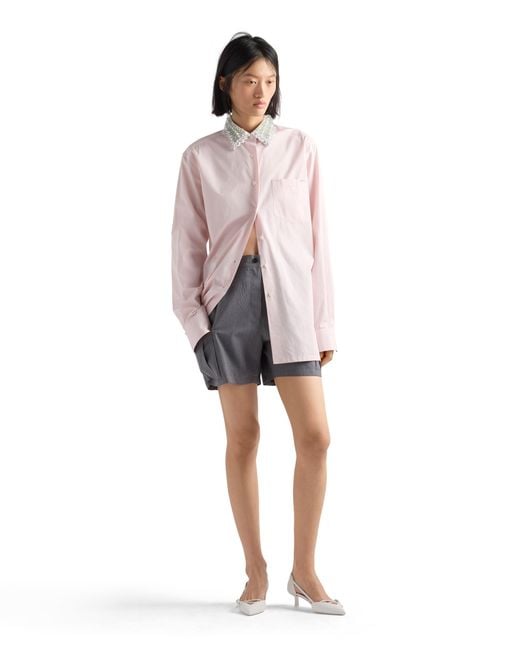 Prada Pink Poplin Shirt