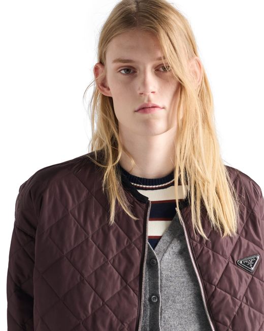 Prada Brown Quilted Light Re-Nylon Jacket, Dark