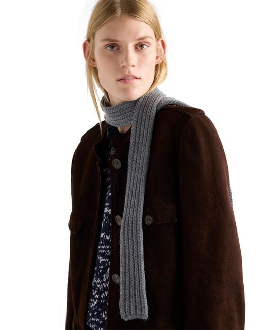 Prada White Wool Scarf