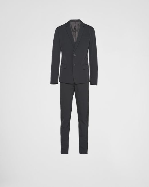 Prada Blue Single-breasted Techno Stretch Suit for men