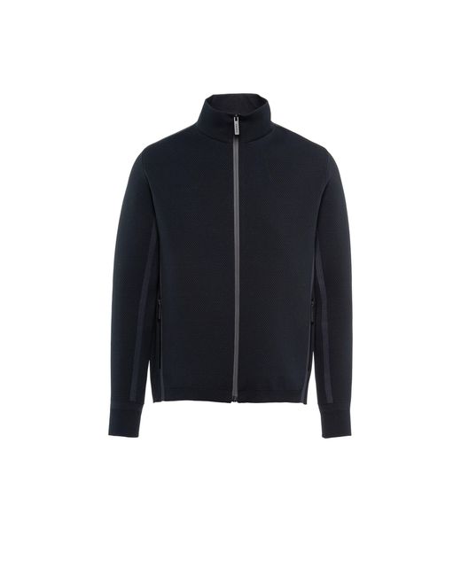 Sudadera De Cuello Alto En Punto Técnico, Hombre, Talla Prada de hombre de color Blue