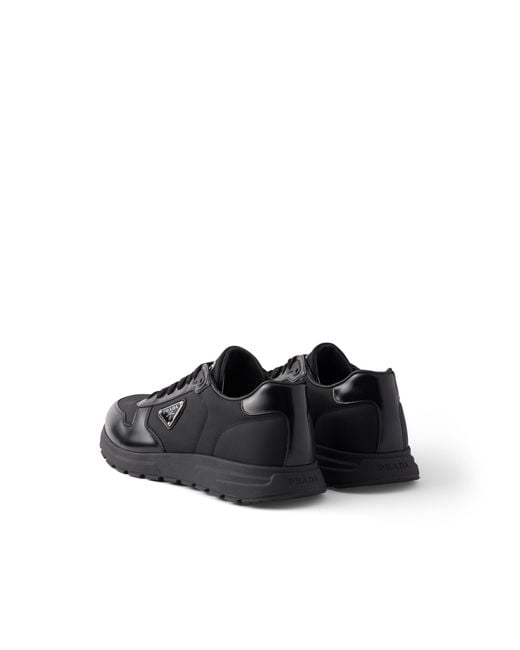 Sneakers Prax 01 En Cuir Brossé Et Re-Nylon, Homme, Taille Prada pour homme en coloris Black