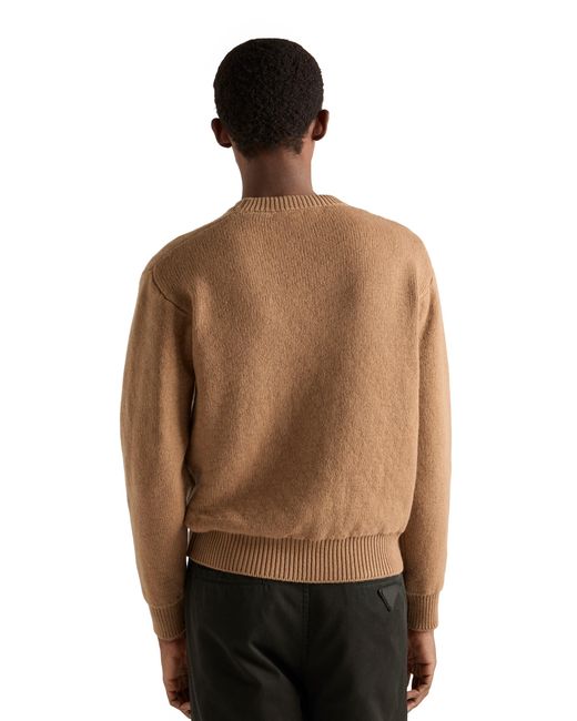 Prada Natural Cashmere Crew-Neck Sweater for men