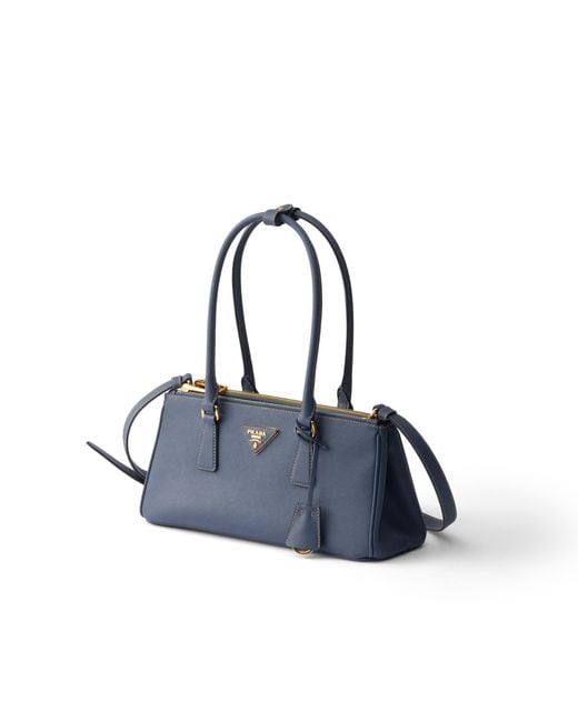 Prada Blue Galleria Medium Saffiano Leather Bag
