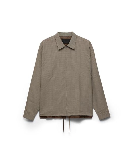 Prada Brown Wool Shirt for men