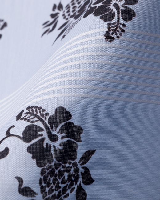 Prada Blue Printed Batiste Scarf for men
