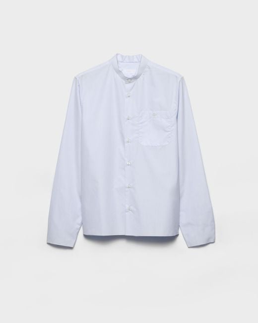 Prada Blue Cotton Shirt for men