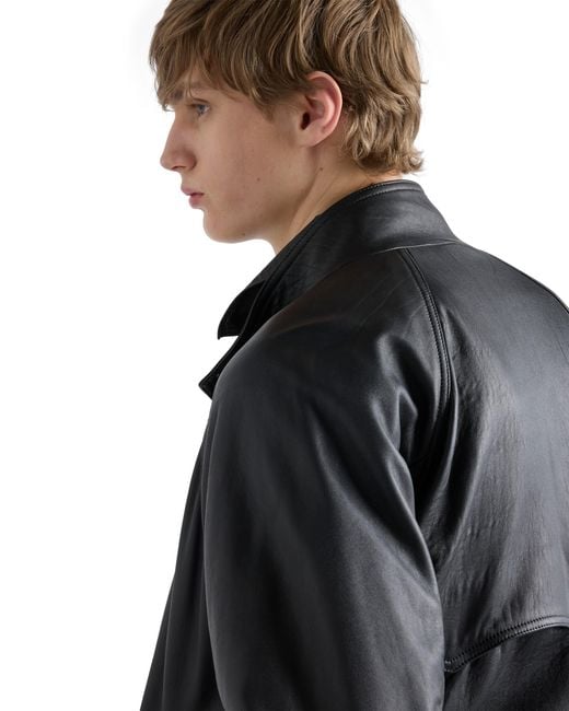 Prada Black Nappa Leather Jacket for men