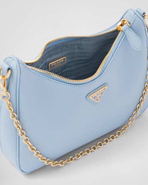 Prada Blue Re-Edition 2005 Saffiano Leather Bag